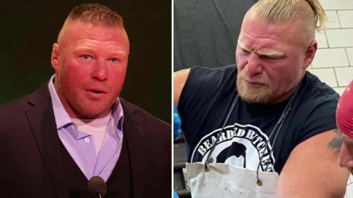 Brock Lesnar Now Has A Ponytail And He Still Looks Hard As Nails.