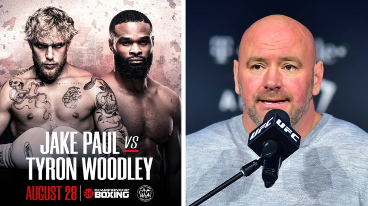 Dana White Gives His Prediction For Jake Paul Vs Tyron Woodley Sportbible