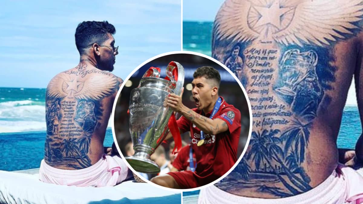 Liverpool S Roberto Firmino Gets Tattoo Of Himself Lifting The Champions League Trophy Sportbible