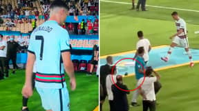 Fan Footage Shows Cristiano Ronaldo Kicking Captain's Armband After Belgium Defeat 