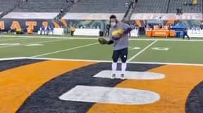 JuJu Smith-Schuster Hit With Huge Tackle After TikTok Dancing On The Cincinnati Bengals Logo