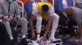 Anthony Davis Roasted By NBA Fans For Clipping His Toe Nails On The Court