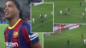 Compilation Of 41-Year-Old Ronaldinho Vs Real Madrid Legends Proves He's Football's Greatest Entertainer