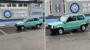 Arturo Vidal Hilariously Shows Up To Inter's Training Ground In A FIAT Panda