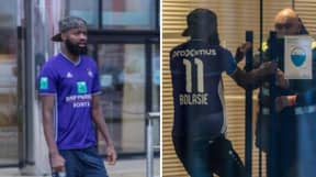 Royal Antwerp Forward Didier Lamkel Ze Tries To Force Move By Arriving To Training In Anderlecht Kit