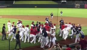 WATCH: 30 Man Brawl At Baseball Game