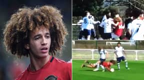 Manchester United Youngster Hannibal Mejbri Has Hair Pulled In Extremely Dirty Game