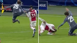 Thomas Müller Almost Decapitates Ajax Player With Karate Kick Challenge