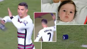 The Captain's Armband Cristiano Ronaldo Threw On The Turf Is Being Auctioned Off For Six-Month Old Baby's Treatment