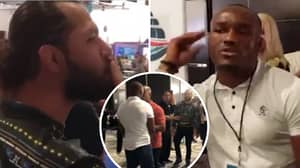 Jorge Masvidal And Kamaru Usman Forced Apart As The Pair Get Into Angry Confrontation