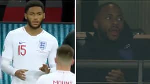 Raheem Sterling Claps Substitute Joe Gomez As Fans Boo Him Onto The Pitch 
