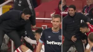 Mikel Arteta Picked Up Gabriel Martinelli For Going Down Injured Off The Pitch, Put Him Back On