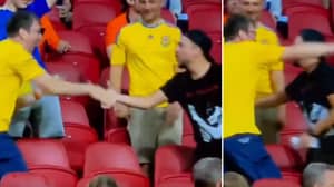 Wonderful Moment Sees Dutch Fan Congratulate Ukraine Supporters After Yarmolenko Screamer