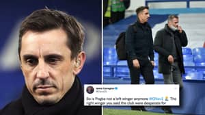 Gary Neville Shares His Strongest Manchester United Starting XI During Twitter Q&A, Jamie Carragher Rips It Apart
