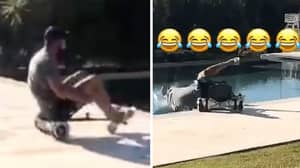 Diego Costa Shows His Craziness Yet Again By Crashing Go-Kart Into Pool