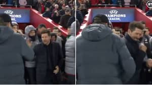 Diego Simeone Goes For Handshake With Jurgen Klopp Before Exchanging Elbows