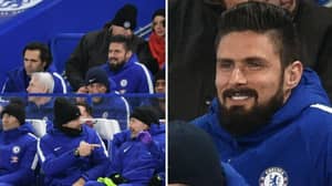 People Realised Something About Olivier Giroud While He Watched Chelsea Defeat 