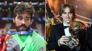 Liverpool's Alisson Doesn't Believe He'll Win Ballon d'Or Because He's "Just A Goalkeeper"