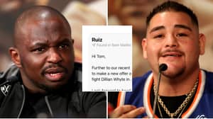 Dillian Whyte Posts Screenshot Of Email Showing Eddie Hearn's HUGE Offer To Andy Ruiz Jr