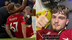 Harvey Elliott Releases Statement On Social Media After Suffering Suspected Broken Leg Against Leeds