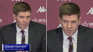 Steven Gerrard Brilliantly Shuts Down Liverpool Question During Aston Villa Presser, Fans Love It