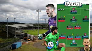 A Man Attempts To Avoid Relegation On Football Manager With Team Of World's Best Goalkeepers