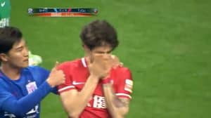 WATCH: Pato Mocked By Opposition Player After Skying Penalty Over The Bar