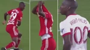Bradley Wright-Phillips Took Off His 99 Shirt To Celebrate His 100th MLS Goal