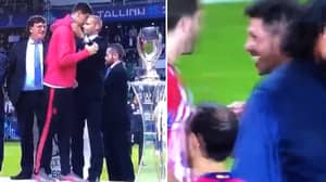 Diego Simeone Appears To Laugh His Ass Off When Thibaut Courtois Collects His Losers Medal