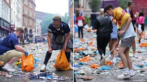 Scotland Fans Showed Incredible Respect By Cleaning Up Leicester Square Before The England Game