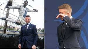 David Beckham Is Honoured With LA Galaxy Statue