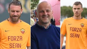 AS Roma Train In Personalised Shirts Dedicated To Liverpool Fan Sean Cox
