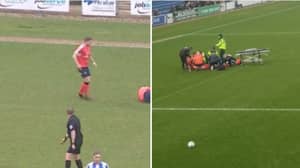 Luton And Colchester Players Forced Off The Pitch After Luke Berry Injury