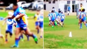 Incredible Footage Of 7-Year-Old Rugby Player's Full-Length Try 