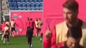 Sergio Ramos Completely Loses It After Real Madrid Youngster Accidentally Hits Him In Training