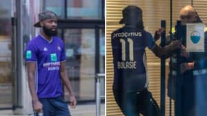 Royal Antwerp Forward Didier Lamkel Ze Tries To Force Move By Arriving To Training In Anderlecht Kit