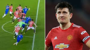 Harry Maguire Kept Five Everton Players Onside For Late Equaliser