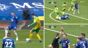 Chelsea Fans Furious As Thiago Silva Gets Sent Off For 'Blocking A Shot' Against West Brom