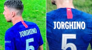Jorginho Mocked By Chelsea Fans After His Name Is Spelled ‘Jorghino’ On His Shirt