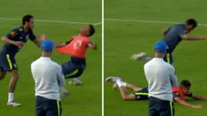 When Neymar Threw A Teenage Right-Back To The Floor After Being Nutmegged In Training