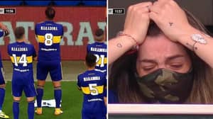Diego Maradona's Daughter Brought To Tears By Boca Juniors' Tribute To Her Father