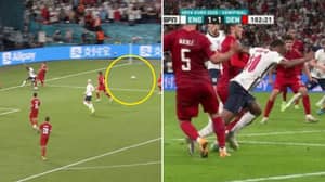 Fans Have Noticed A Second Ball On The Pitch Before England's Controversial Penalty vs Denmark