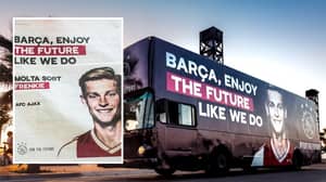 Ajax Drove Bus Through Barcelona Telling Fans To Enjoy The Signing Of Frenkie De Jong
