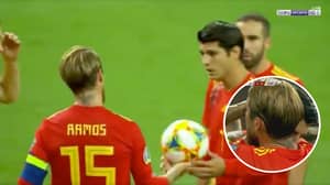 Classy Sergio Ramos Gave His Penalty Away To Álvaro Morata During Spain Match