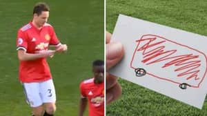 People Think They Know What Was Written On Nemanja Matic's Note