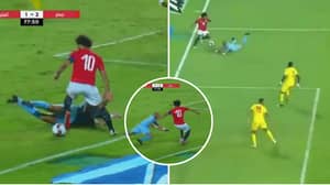 Mo Salah Sits Down Goalkeeper Twice In Seconds For Egypt