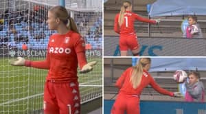 Manchester City Ball Boy Refuses To Give Ball Back To Aston Villa's Keeper In WSL Clash