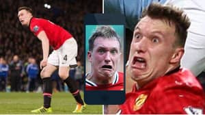 Phil Jones' Mates Send Him Pictures Of His Face On WhatsApp