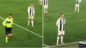 What Cristiano Ronaldo Did When The Referee Went To VAR In Juventus-Roma