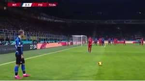 Spurs Fans Enjoyed Christian Eriksen's First Free-Kick For Inter Milan